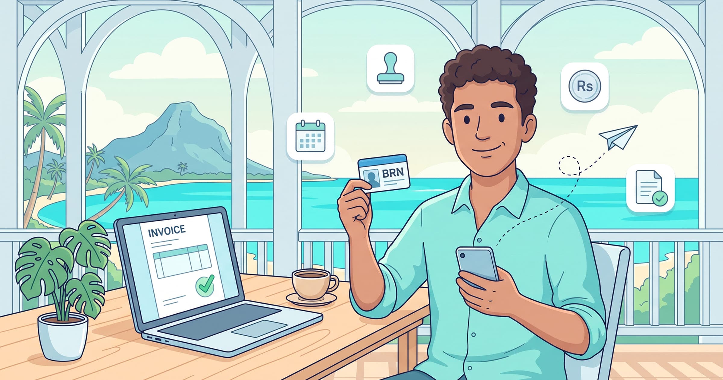 Becoming self-employed in Mauritius in 2026: BRN, VAT, CSG and your first invoice